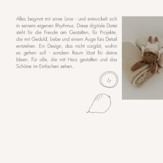 Plotter- und Laserdatei "BIRNE" - liebevoll gestaltete Zeichnung