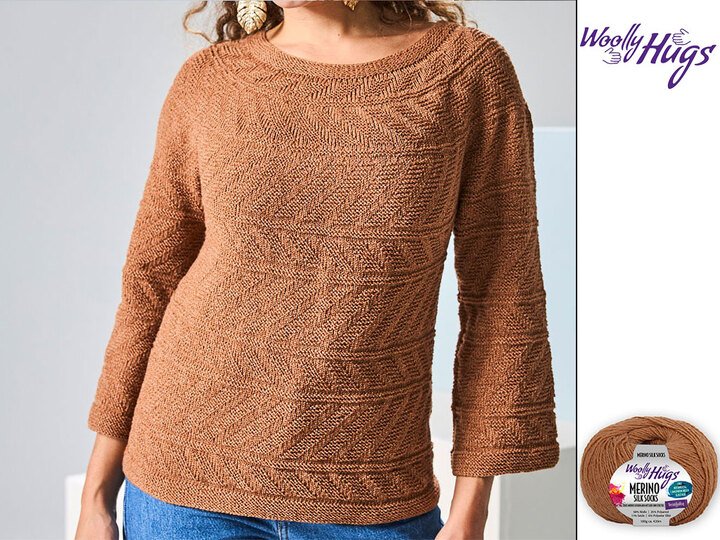 RUNDPASSENPULLI ERIKA, gestrickt