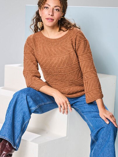 RUNDPASSENPULLI ERIKA, gestrickt