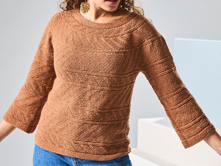 RUNDPASSENPULLI ERIKA, gestrickt