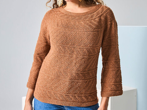 RUNDPASSENPULLI ERIKA, gestrickt