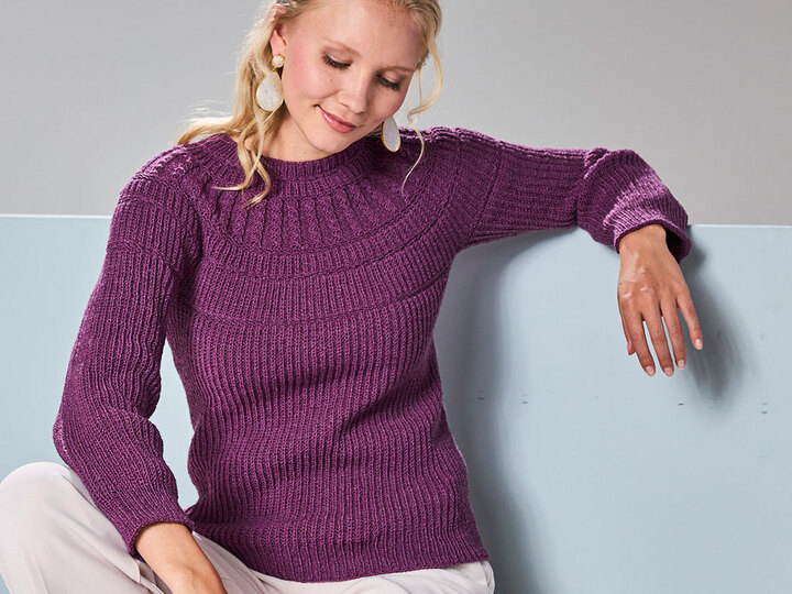 RUNDPASSENPULLI EDDA, gestrickt