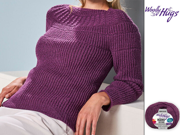 RUNDPASSENPULLI EDDA, gestrickt