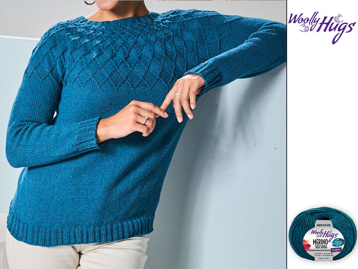 RUNDPASSENPULLI EMMA, gestrickt