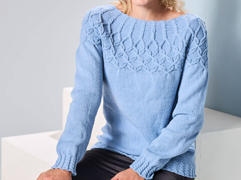 RUNDPASSENPULLI ELIANE, gestrickt