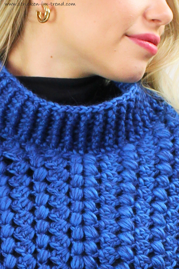 Crochet Pattern for Textured Poncho | Crochet Poncho MerinoSuperKid #7