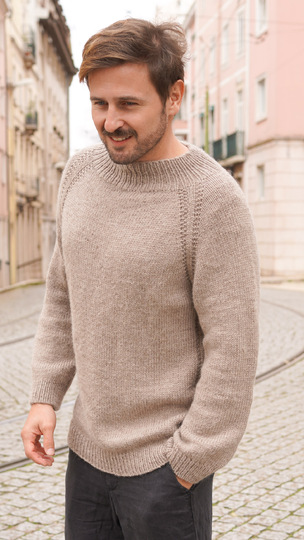 Raglan Pullover stricken für Herren - Unisex Design