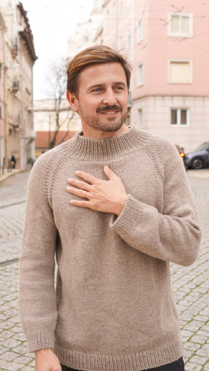 Raglan Pullover stricken für Herren - Unisex Design