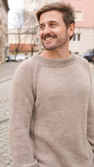 Raglan Pullover stricken für Herren - Unisex Design