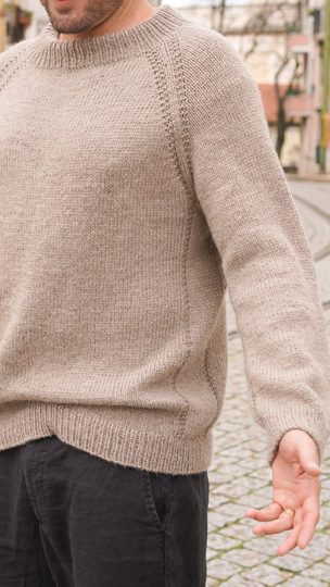 Raglan Pullover stricken für Herren - Unisex Design