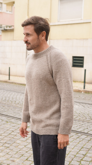 Raglan Pullover stricken für Herren - Unisex Design