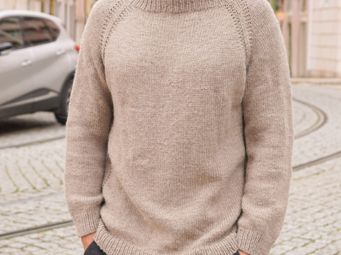 Raglan Pullover stricken für Herren - Unisex Design