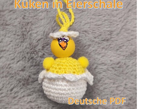 Häkelanleitung: Küken in Eierschale