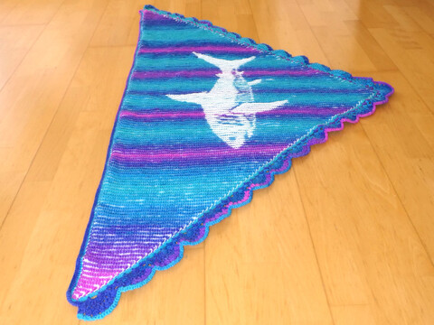 Dreieckstuch Hai Illusionsstricken