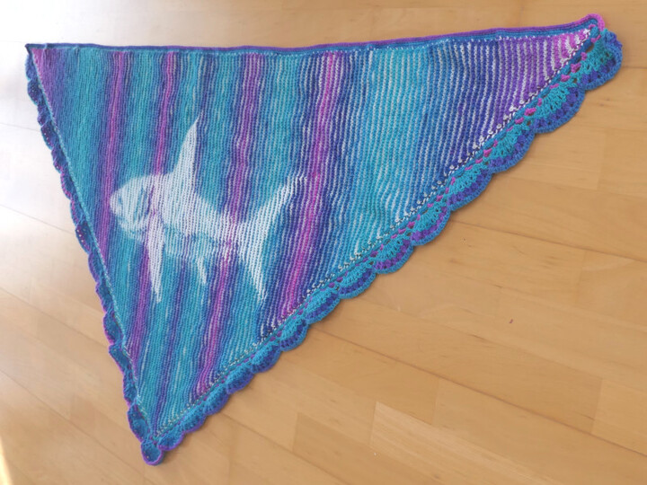 Dreieckstuch Hai Illusionsstricken