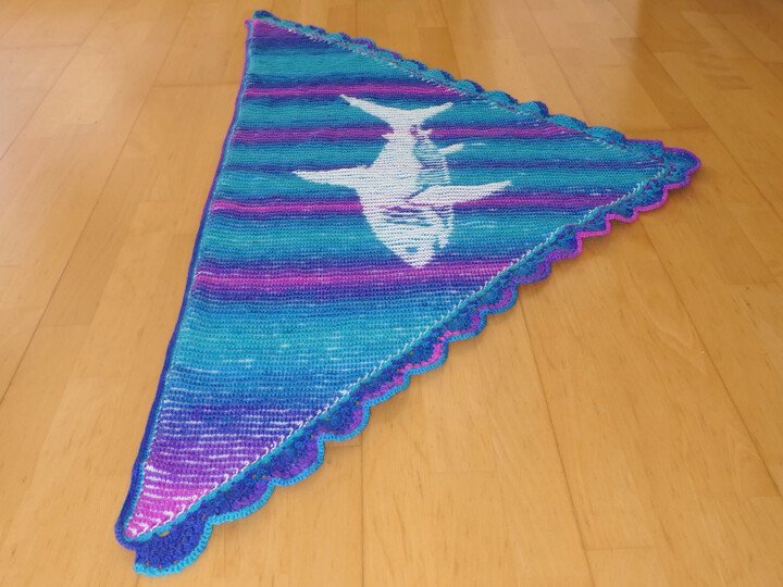 Dreieckstuch Hai Illusionsstricken