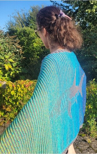 Seelenwärmer Hai Illusionsstricken