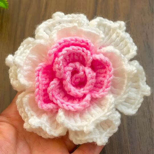 3D Multilayer Crochet Flower (Rose) – PDF Pattern Tutorial