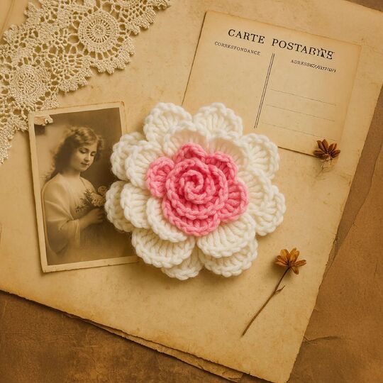 3D Multilayer Crochet Flower (Rose) – PDF Pattern Tutorial