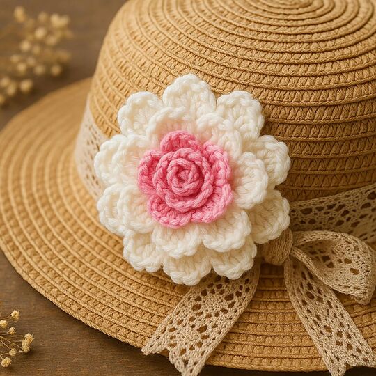 3D Multilayer Crochet Flower (Rose) – PDF Pattern Tutorial
