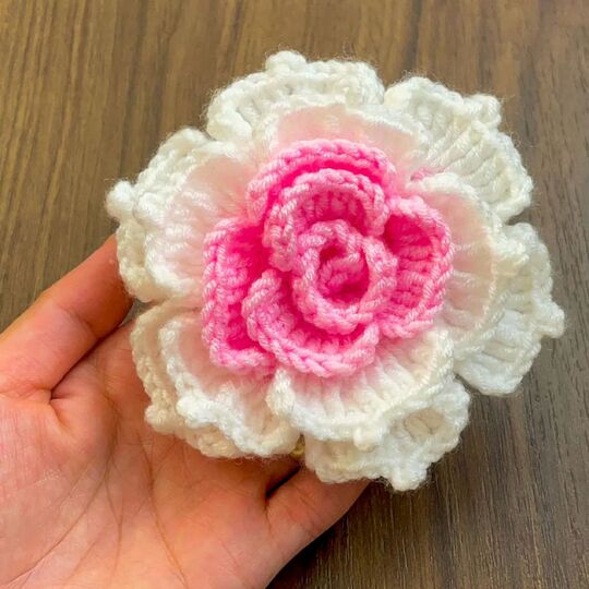 3D Multilayer Crochet Flower (Rose) – PDF Pattern Tutorial