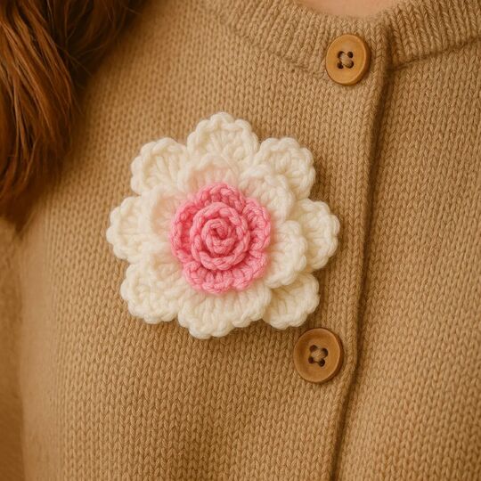 3D Multilayer Crochet Flower (Rose) – PDF Pattern Tutorial