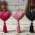 Crochet pattern for heart pendant with tassel – in 7 languages
