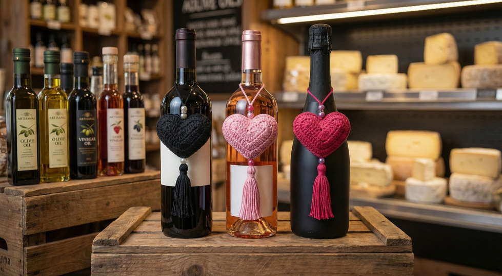 Häkelanleitung Herzanhänger mit Quaste – in 7 Sprachen