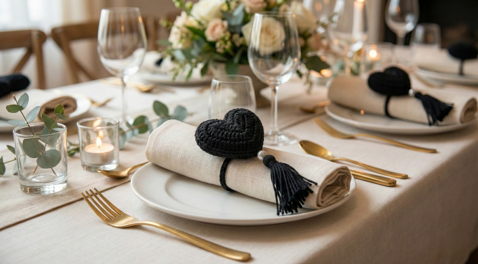 Häkelanleitung Herzanhänger mit Quaste – in 7 Sprachen