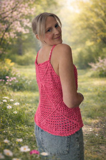 Häkelanleitung TwinSet "PinkySun" - Trägertop & Jacke