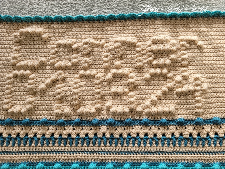 Häkel Anleitung Decke häkeln - personalisiert Namen Datum - von XS - XXL