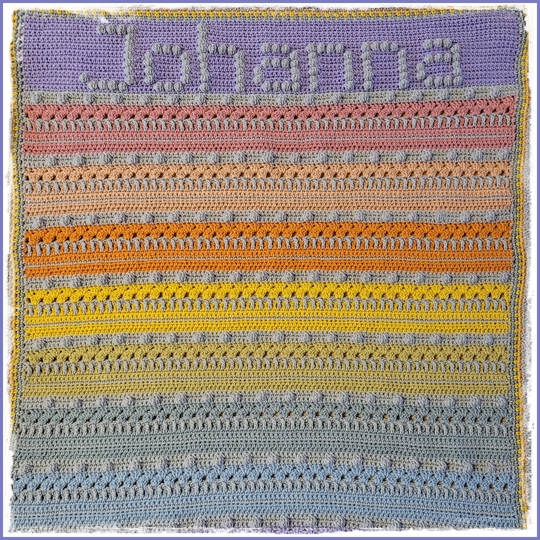 Häkel Anleitung Decke häkeln - personalisiert Namen Datum - von XS - XXL