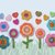 Crochet Pattern "Flower Field": hearts, rosettes, leaves, flowers with stem