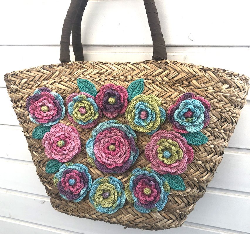 Crochet Pattern Boho Flowers, Floral Decoration 3-dimensional flower, PDF - Image 14