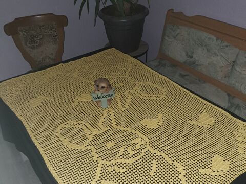 Häkelanleitung Tischdecke Hase