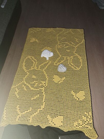 Häkelanleitung Tischdecke Hase