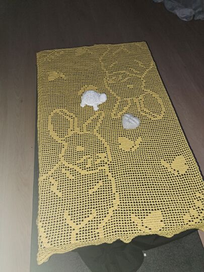 Häkelanleitung Tischdecke Hase