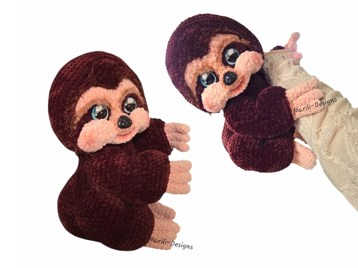 Crochet pattern for Fely the sloth