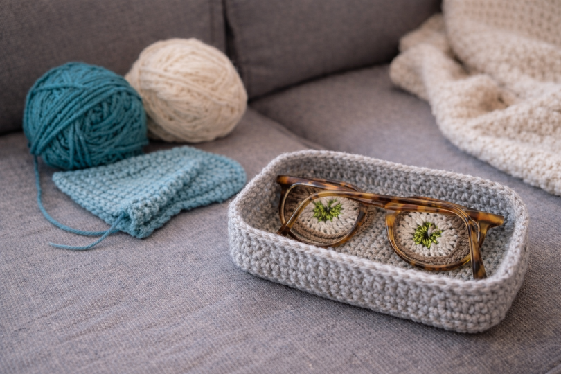 Witzige Brillen-Ablageschale mit Augen