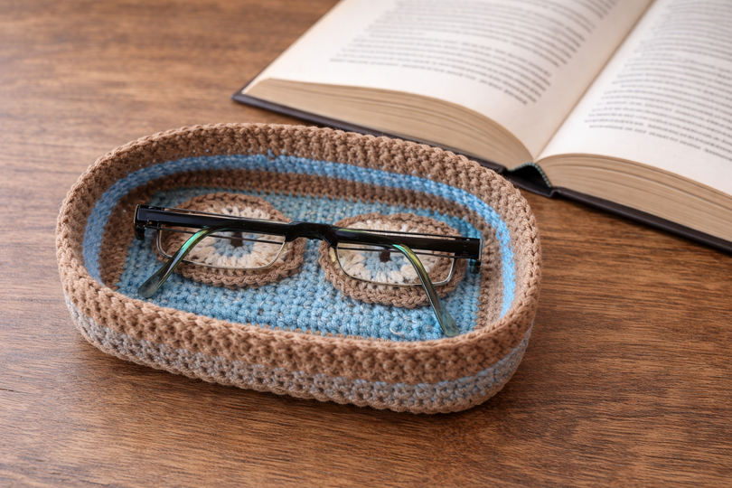 Witzige Brillen-Ablageschale mit Augen