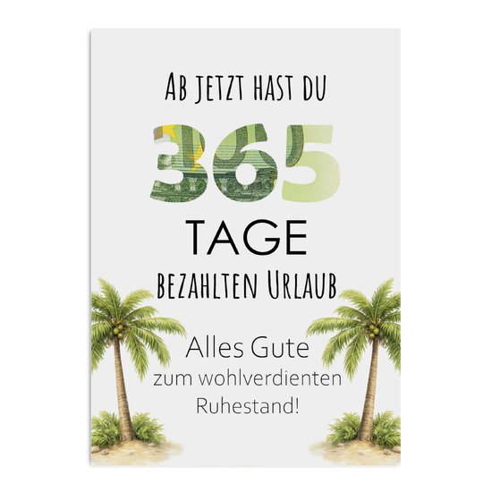 Poster GELDGESCHENK Ruhestand Geschenk Kollegen DOWNLOAD