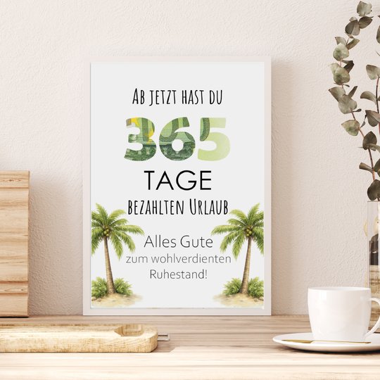 Poster GELDGESCHENK Ruhestand Geschenk Kollegen DOWNLOAD