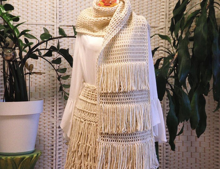 Häkel Anleitung 2 Wollschals / Kuschel Wollschaf