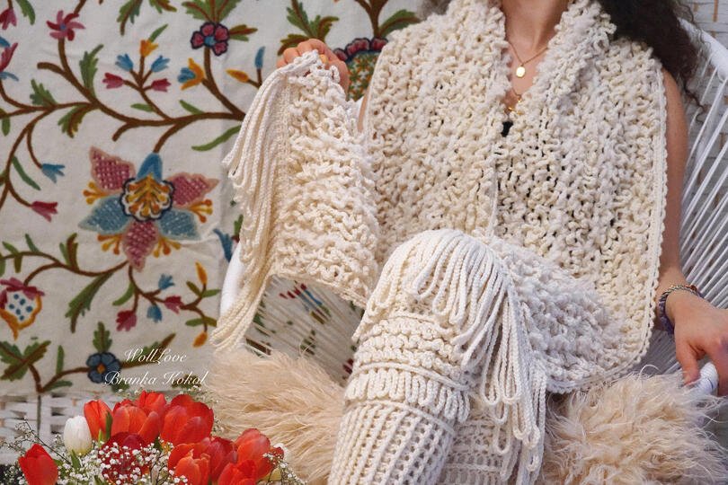 Häkel Anleitung 2 Wollschals / Kuschel Wollschaf