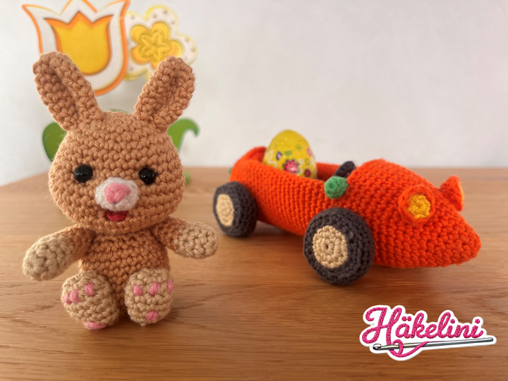 Hase im Karottenflitzer