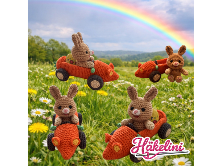 Hase im Karottenflitzer