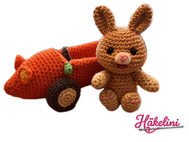 Hase im Karottenflitzer