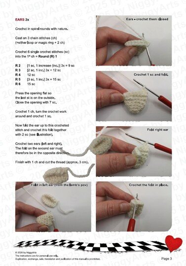 2in1: Lamb + Baby Goat - crochet pattern by NiggyArts