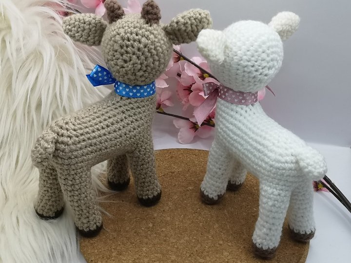2in1: Lamb + Baby Goat - crochet pattern by NiggyArts