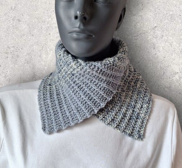 Strickanleitung Zopfmuster - Mütze und Schalkragen im Set, KU 52 - 55  #362